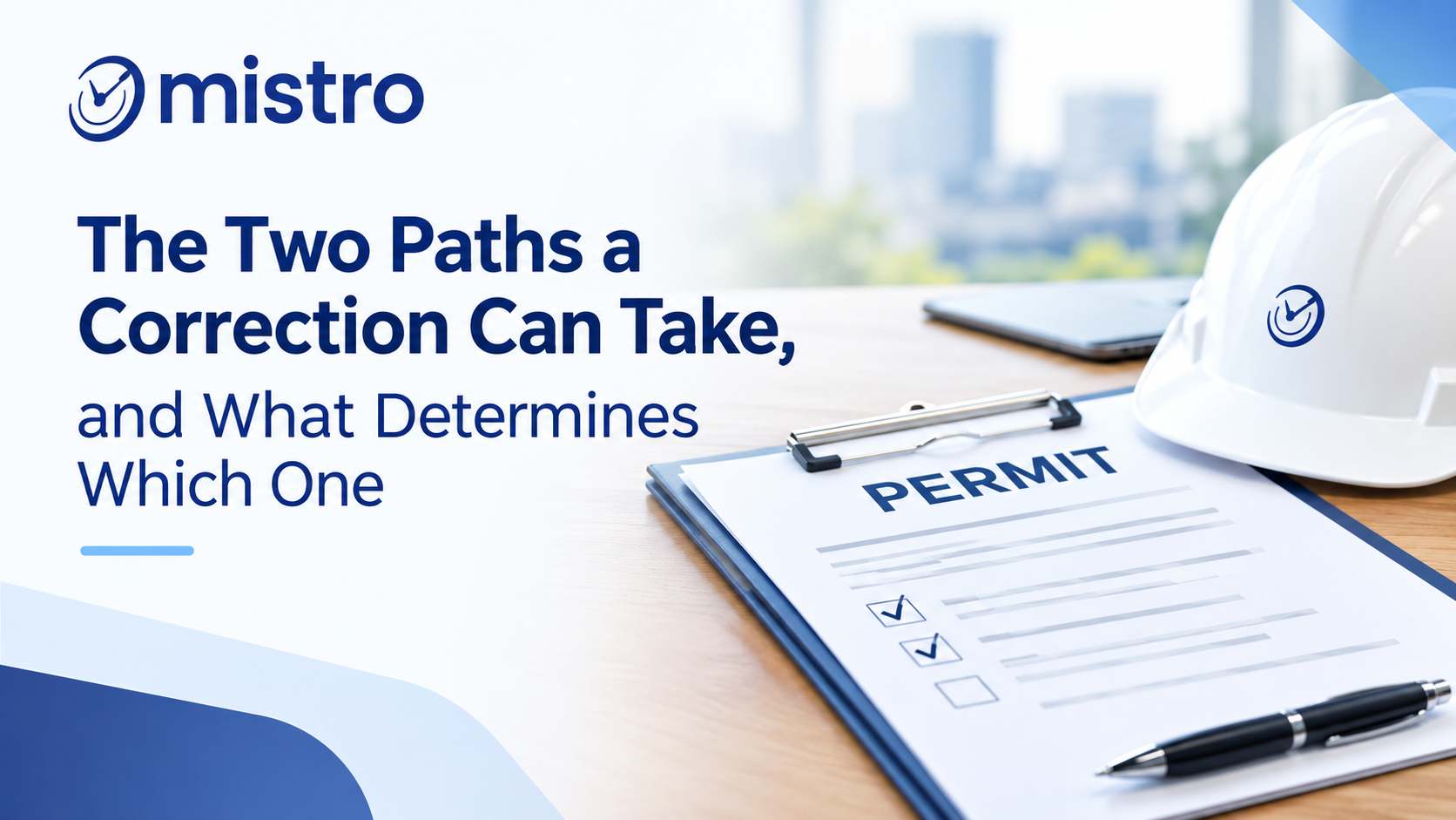 Two Paths a Permit Correction Can Take What Determines It